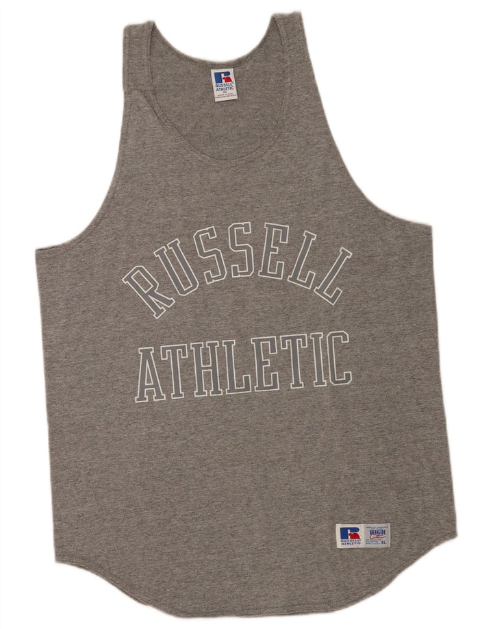 Мужской жилет с графическим рисунком Russell Athletic XL, серый полиэстер
