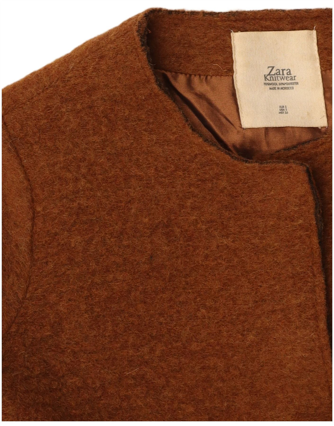 Женское пальто ZARA UK 10, маленькое коричневое