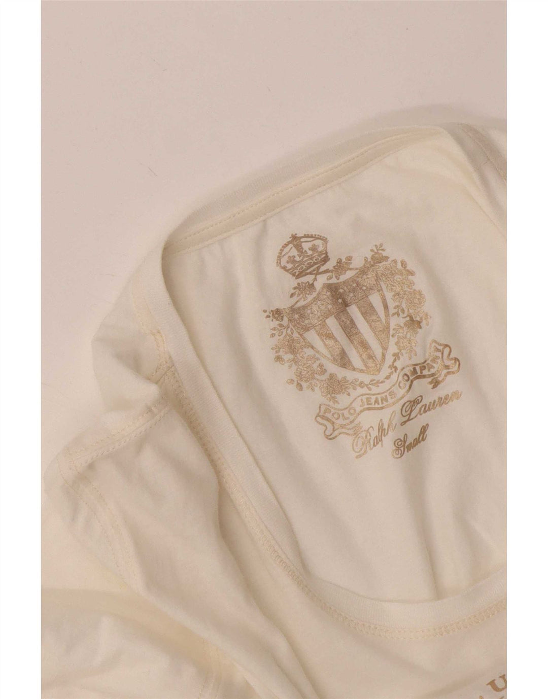 Женский топ с графическим рисунком Ralph Lauren, Великобритания, 8, маленький белый
