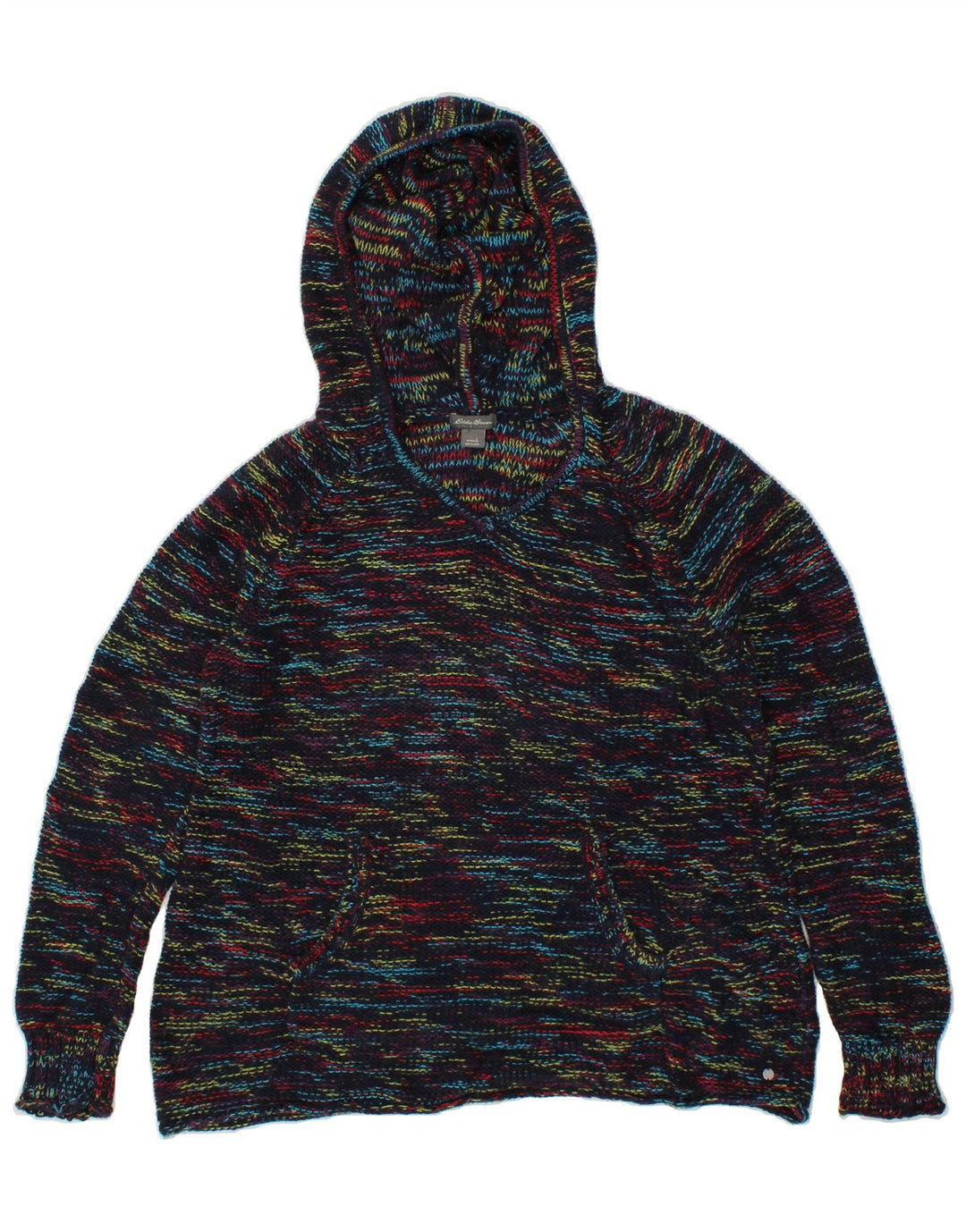 EDDIE BAUER Womens V-Neck Jumper Sweater UK 16 Large Multicoloured Flecked Vintage Eddie Bauer and Second-Hand Eddie Bauer from Messina Hembry 