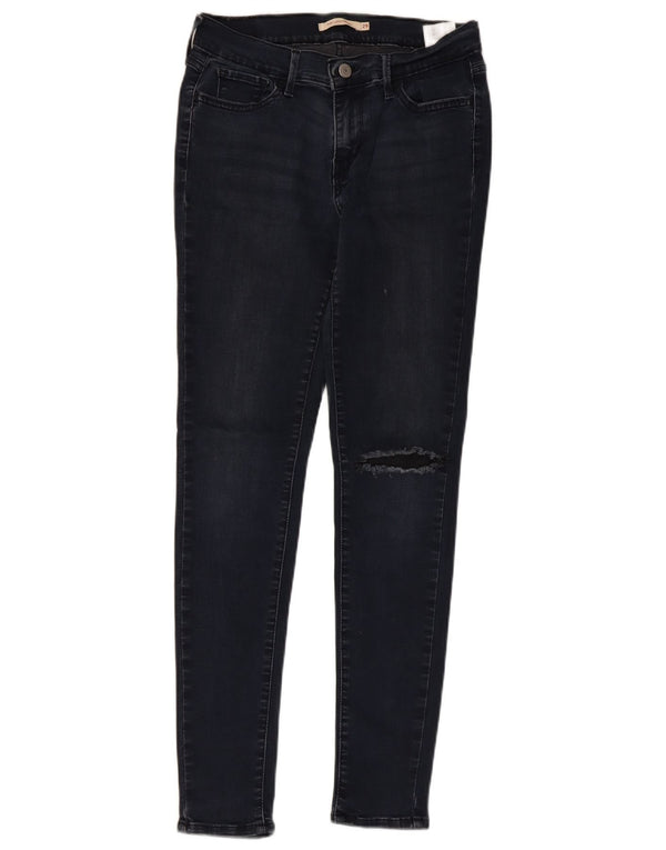 Женские потертые джинсы суперскинни Levi's 710 W29 L30 синие, хлопок