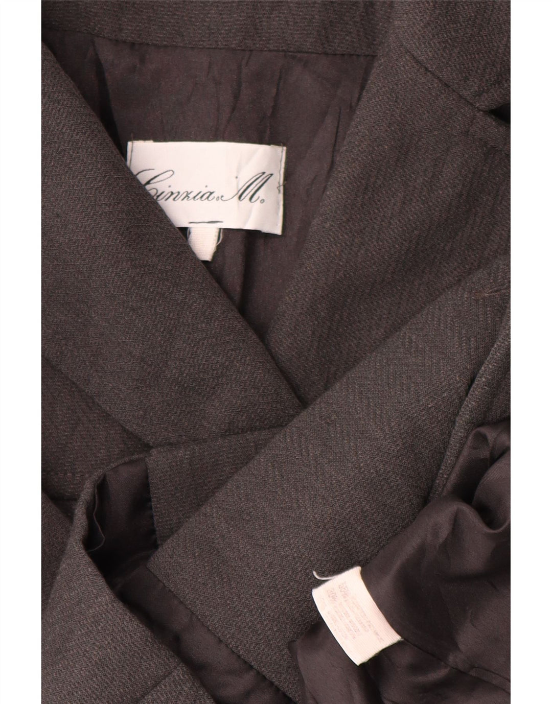 Винтажный женский укороченный двубортный пиджак, Великобритания 14, средний серый цвет