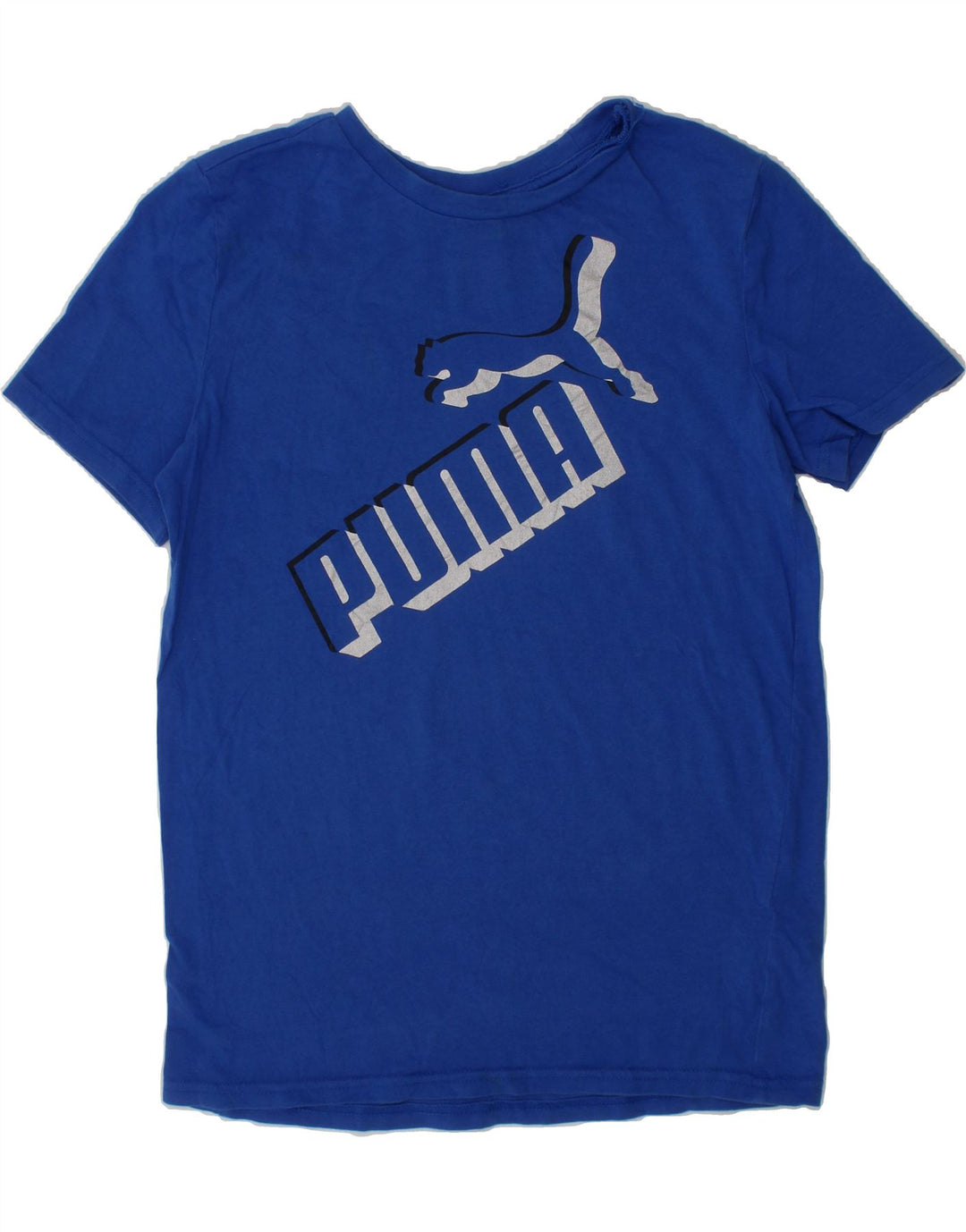 PUMA Boys Graphic T-Shirt Top 10-11 Years Medium Blue Cotton Vintage Puma and Second-Hand Puma from Messina Hembry 