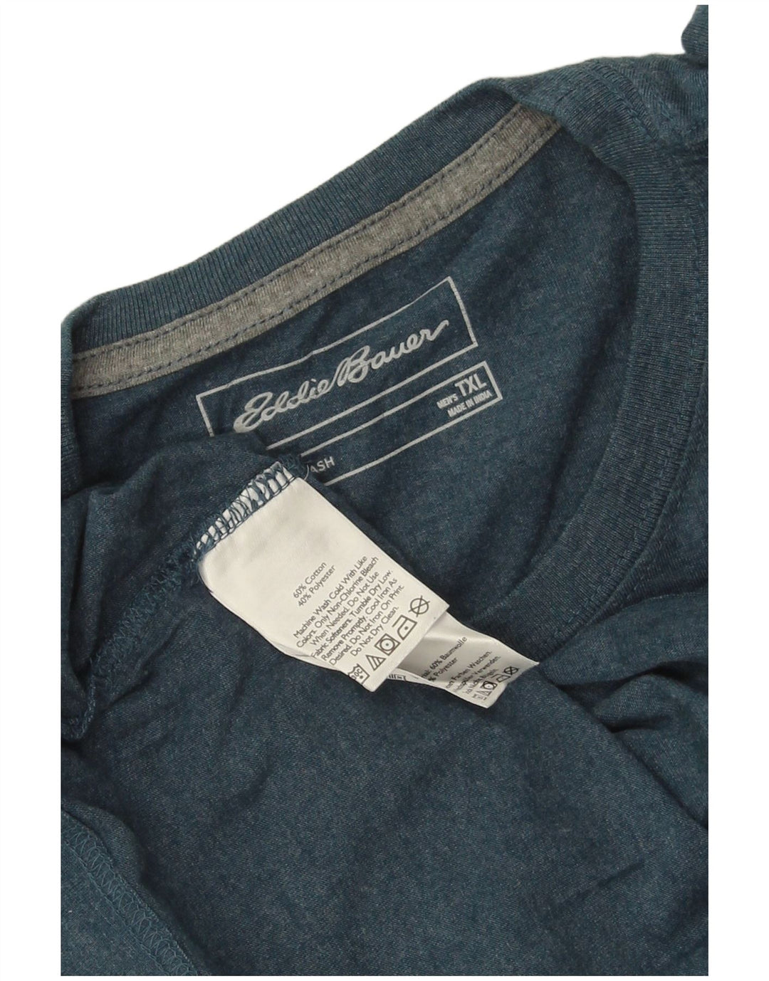 Мужская футболка EDDIE BAUER Top XL, синяя, хлопок