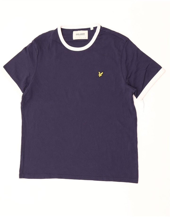 Мужская футболка Lyle & Scott, большой темно-синий цветной блок