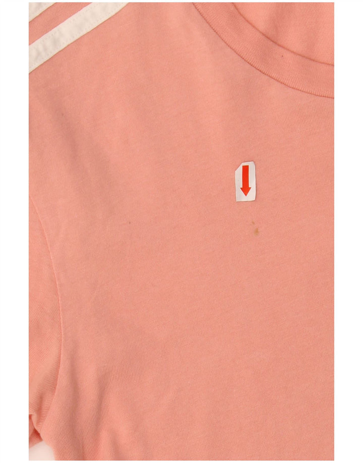 Женская укороченная футболка оверсайз ADIDAS UK 6 XS, розовый хлопок