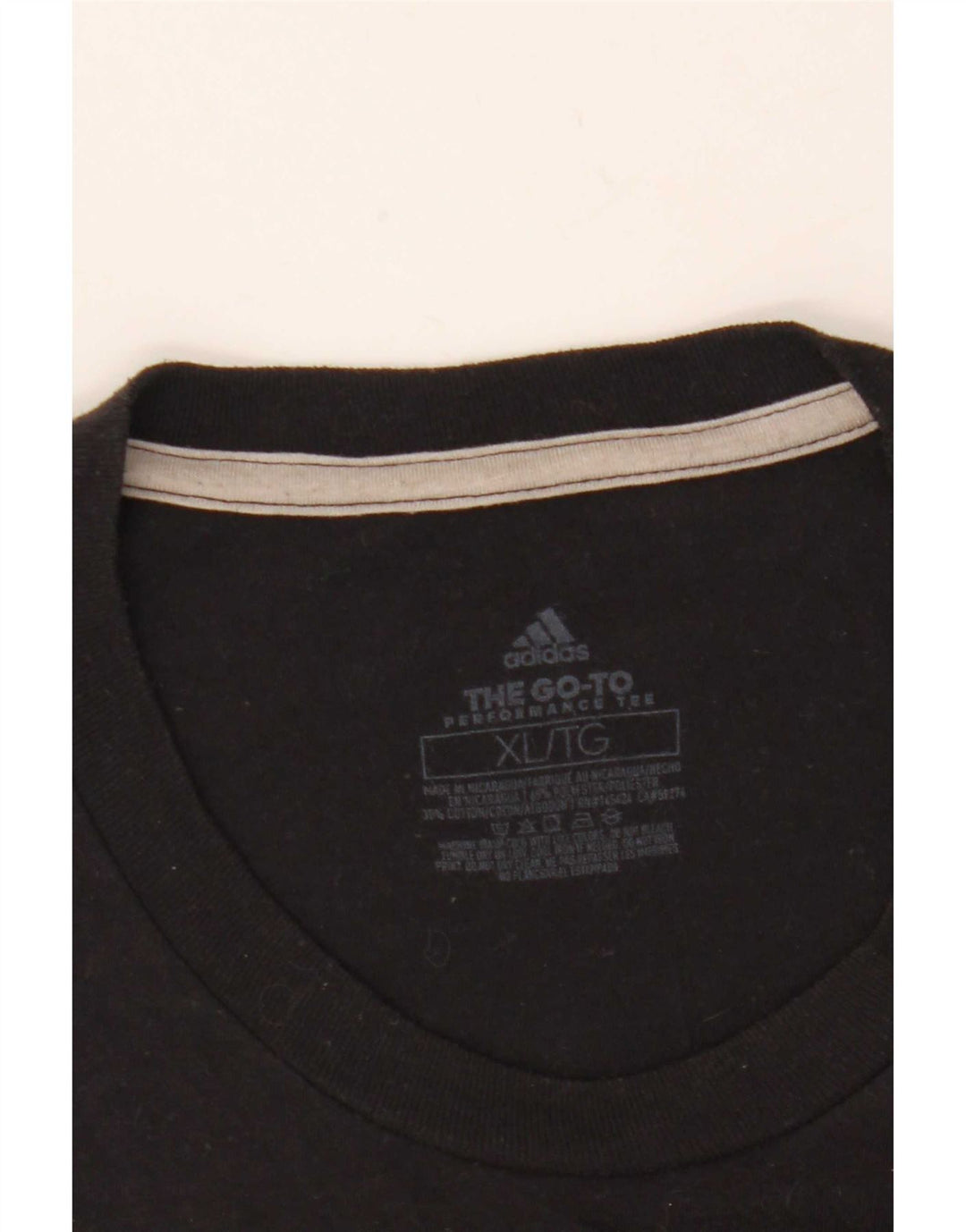 Мужская футболка Adidas Climalite с рисунком Top XL, черный полиэстер