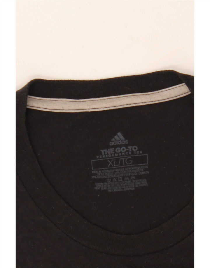 Мужская футболка Adidas Climalite с рисунком Top XL, черный полиэстер