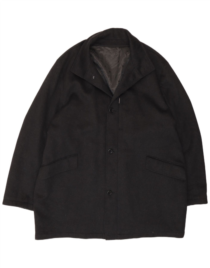 Мужское пальто Pierre Cardin IT 50, большое, черное, шерстяное