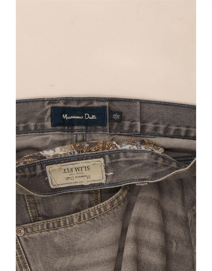 Мужские зауженные джинсы Massimo Dutti EU 46 XL W36 L28 серые