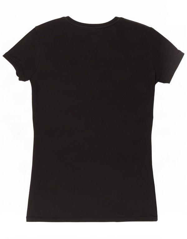 Guess Женская футболка с рисунком Top UK 6 XS, черный хлопок