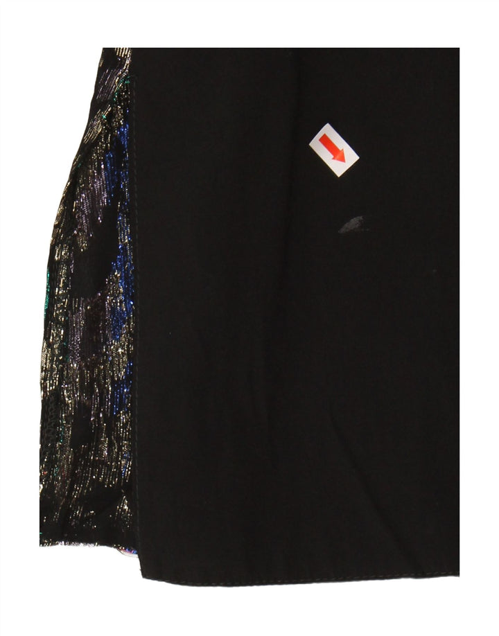 VINTAGE Womens Sleeveless Blouse Top EU 38 Medium Black Paisley Viscose Vintage Vintage and Second-Hand Vintage from Messina Hembry 
