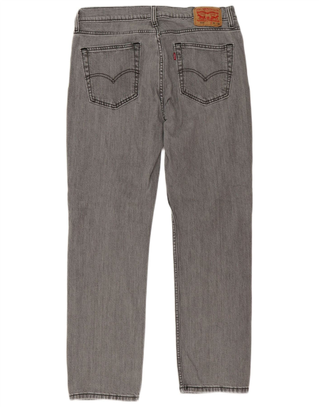 Мужские прямые джинсы Levi's 514 W34 L32 серые, хлопок