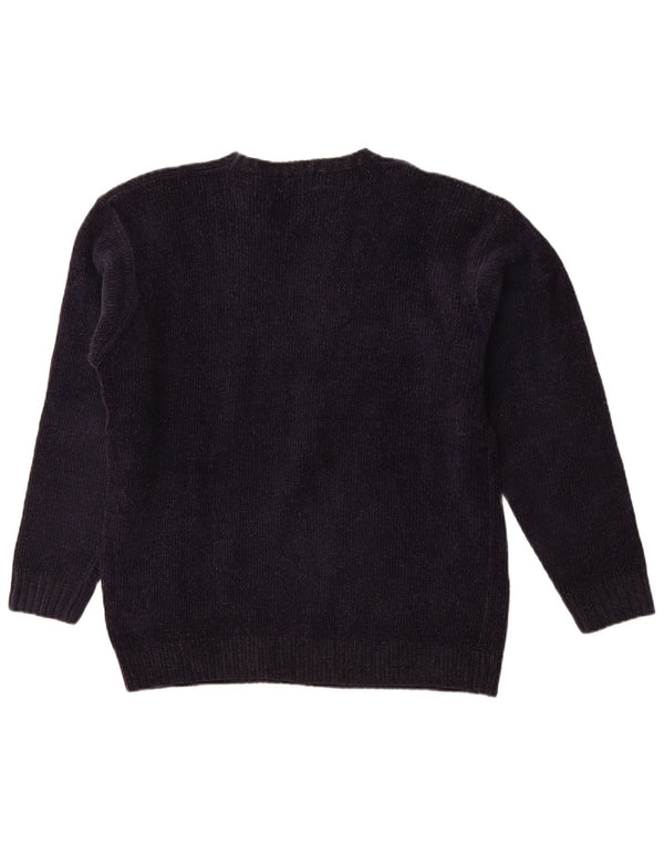 Мужской свитер KAPPA с круглым вырезом, большой, темно-синий, акрил