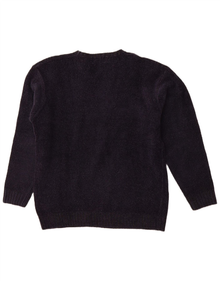 Мужской свитер KAPPA с круглым вырезом, большой, темно-синий, акрил