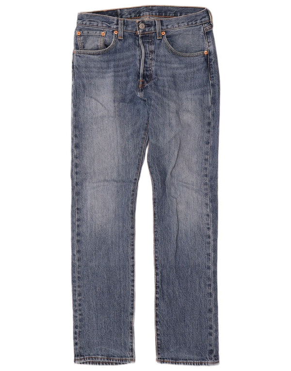 Мужские прямые джинсы Levi's 501 W28 L30 синие, хлопок
