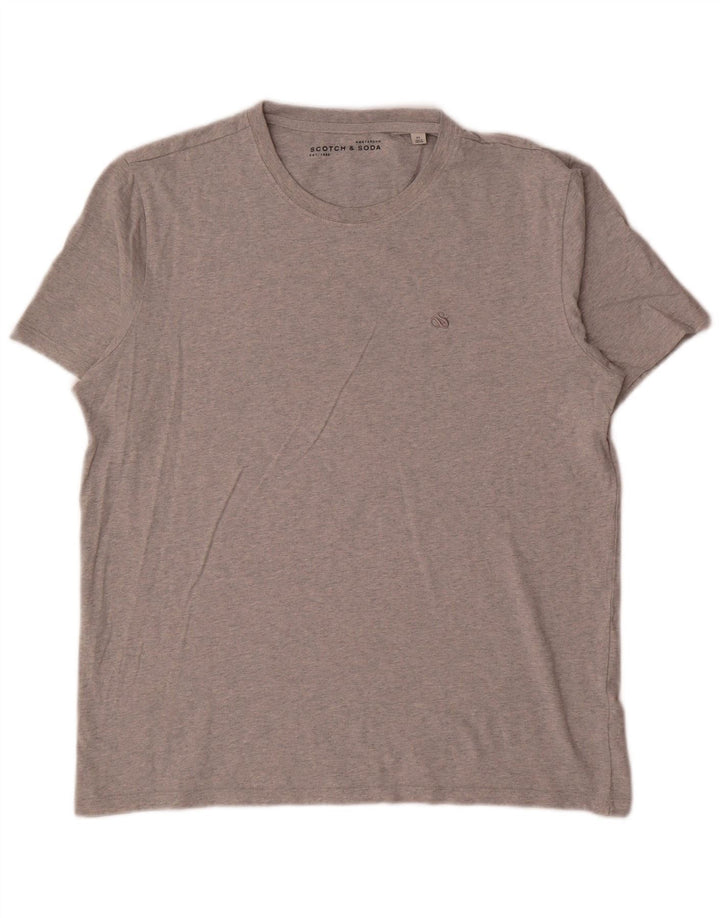 Мужская футболка Scotch & Soda Top XL Серая в крапинку