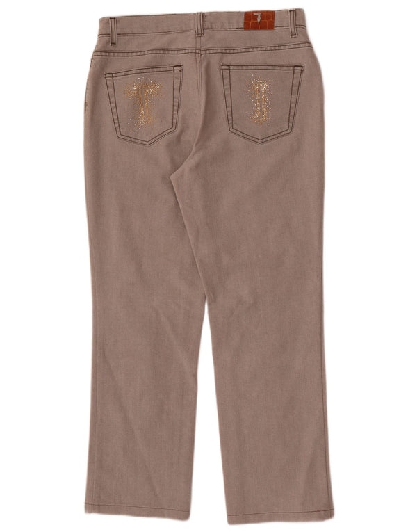 Trussardi Женские прямые повседневные брюки W31 L27 Серые хлопковые