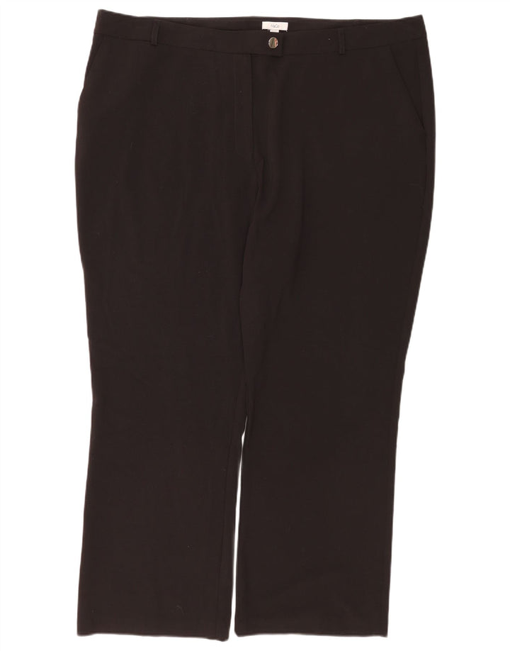 Макс и Ко. Женские костюмные брюки Bootcut UK 22 3XL W42 L29, черный полиэстер