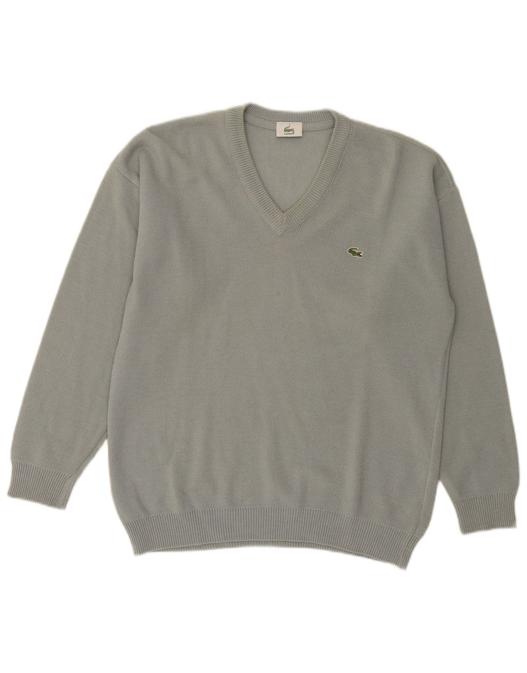 Мужской джемпер с v-образным вырезом Lacoste, размер 3, маленький, зеленый, шерсть