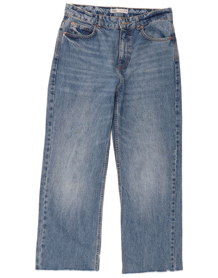 Женские прямые джинсы Zara EU 40 Medium W30 L28, синие, хлопок