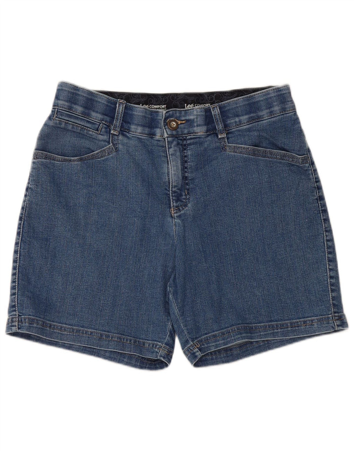 LEE Womens Denim Shorts US 10 Large W34  Blue Cotton