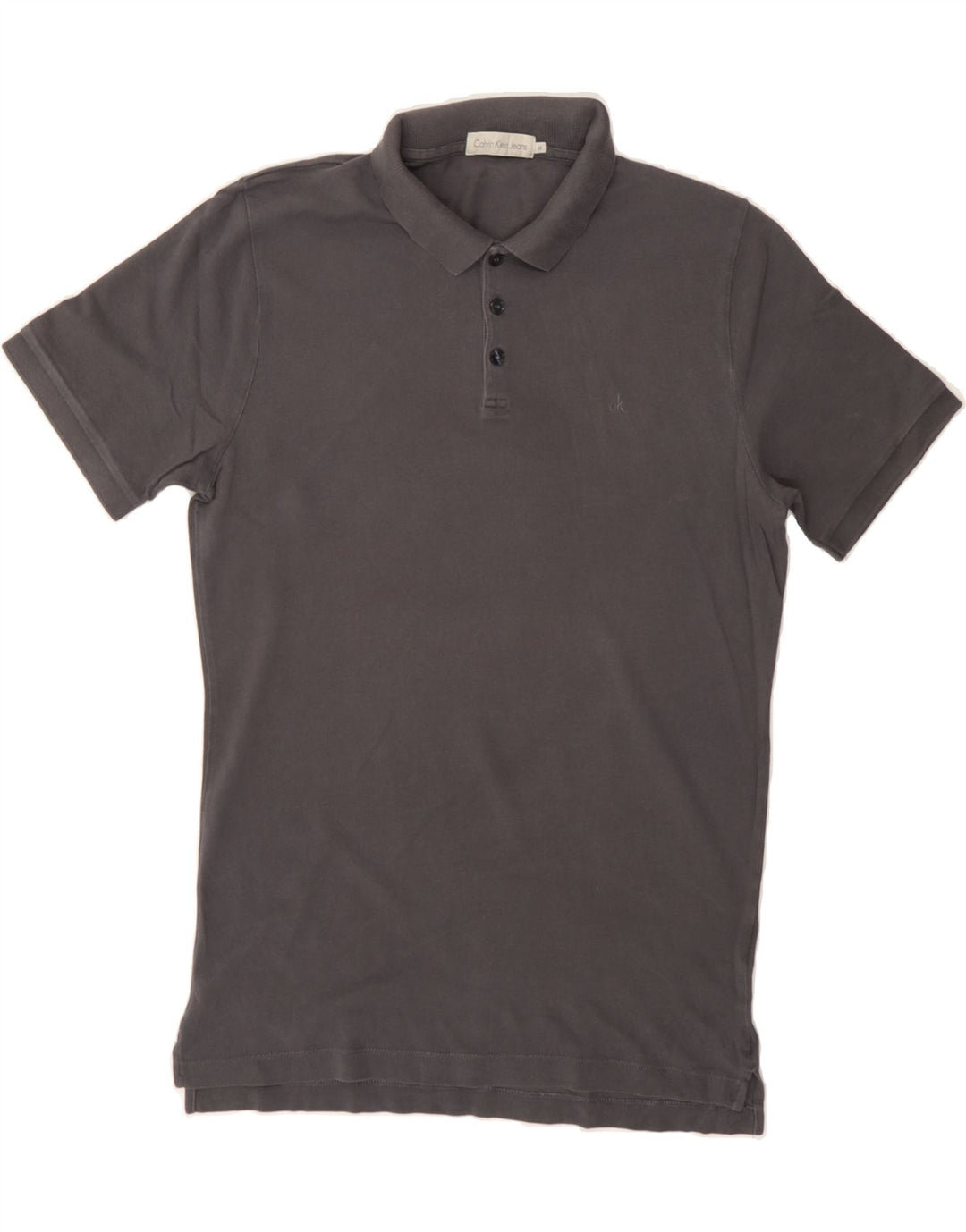 CALVIN KLEIN JEANS Mens Polo Shirt Medium Grey Vintage Calvin Klein Jeans and Second-Hand Calvin Klein Jeans from Messina Hembry 