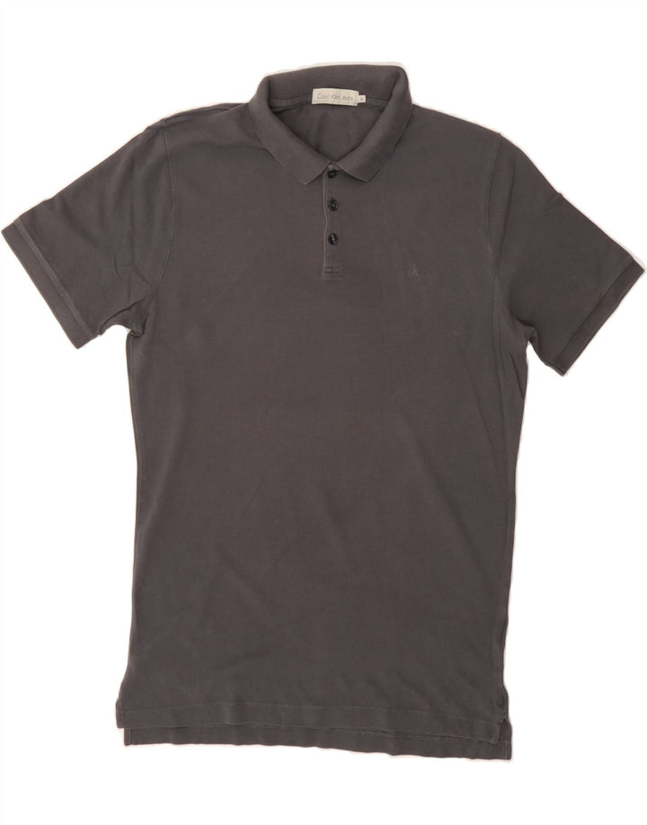 CALVIN KLEIN JEANS Mens Polo Shirt Medium Grey Vintage Calvin Klein Jeans and Second-Hand Calvin Klein Jeans from Messina Hembry 