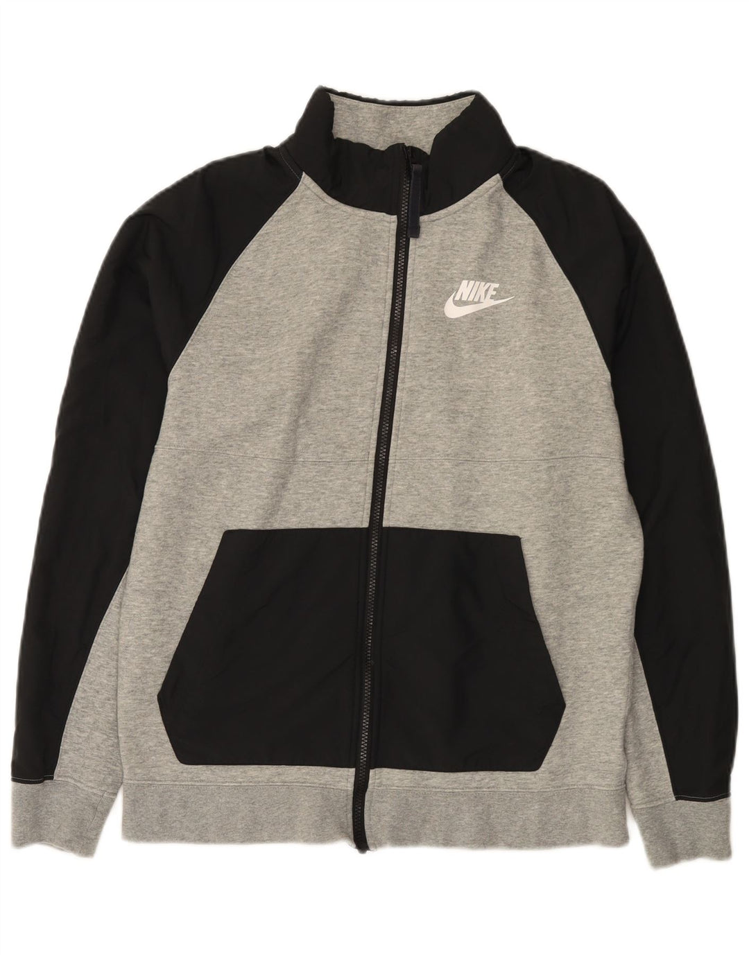 Мужской спортивный костюм Nike, маленькая серая хлопковая куртка с цветными блоками