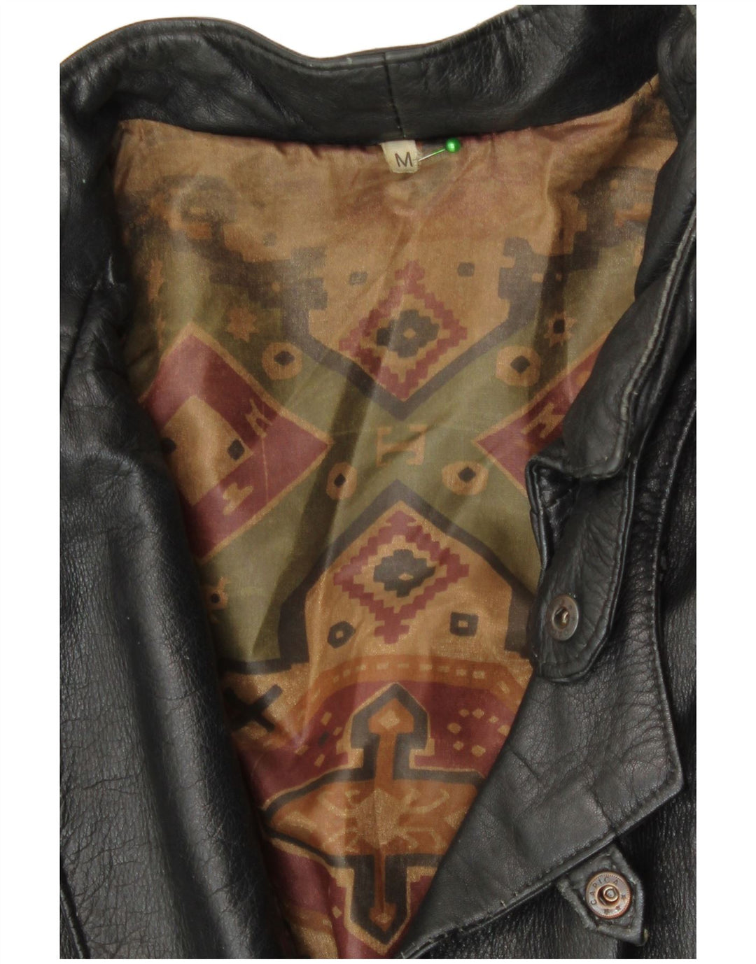 Винтажная женская кожаная куртка свободного кроя UK 14, средний черный