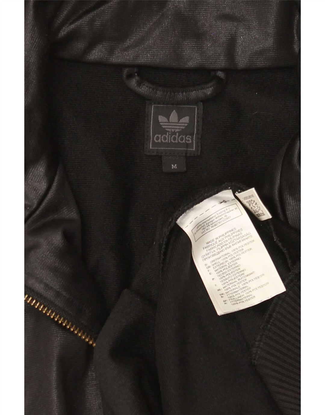 Adidas Mens Чили 62 Спортивный костюм Верхняя куртка Средний черный полиэстер