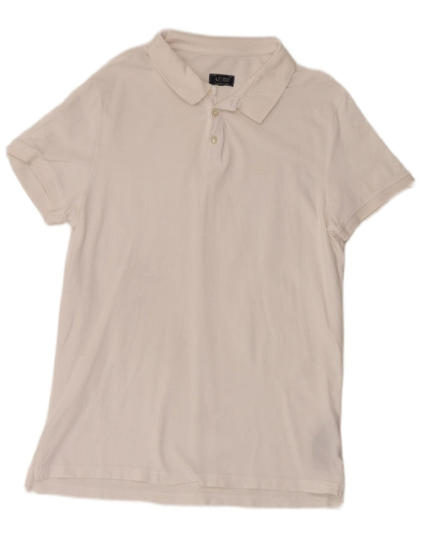 Armani Jeans Boys Polo Shirt 15-16 Years XL White Cotton