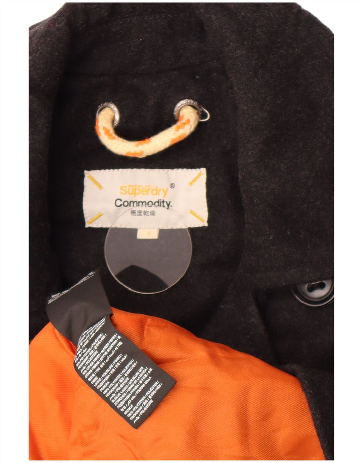 Мужское бушлат Superdry Commodity UK 36, маленький, черный, шерсть