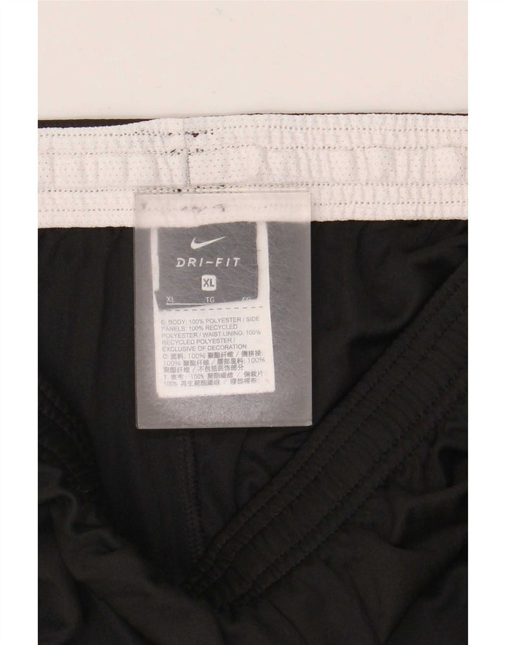 Мужские спортивные шорты Nike Dri Fit XL, черные, полиэстер с цветными блоками