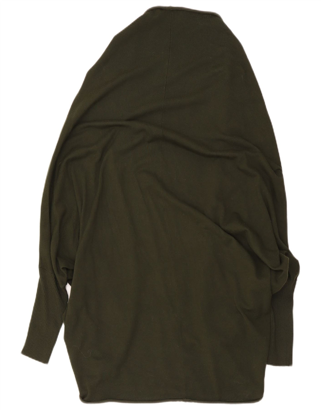 Женский длинный длинный открытый кардиган Zara UK 14, средний цвет хаки