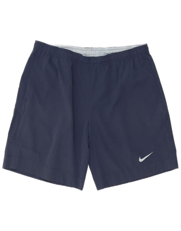Мужские спортивные шорты Nike XL темно-синие из полиэстера