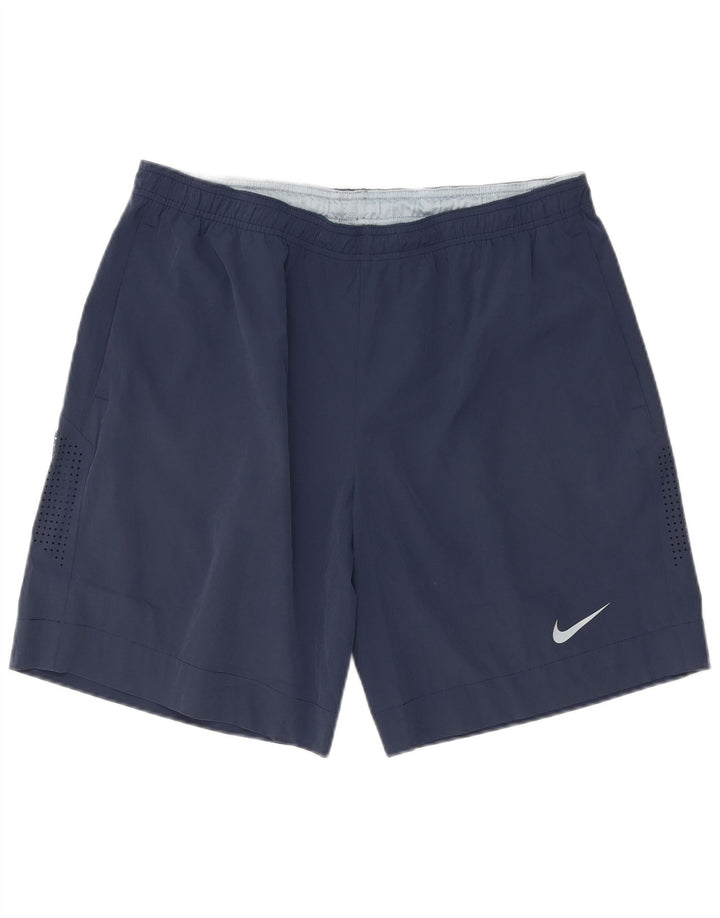 Мужские спортивные шорты Nike XL темно-синие из полиэстера