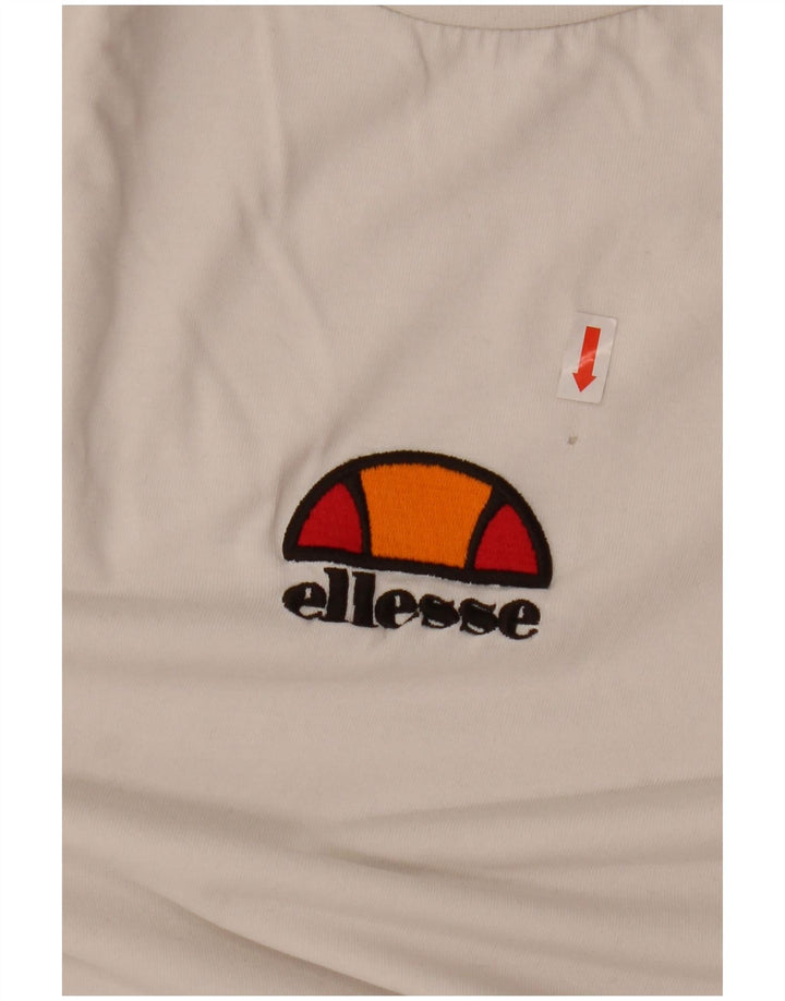 ELLESSE Мужская футболка с рисунком Топ XS Белый хлопок