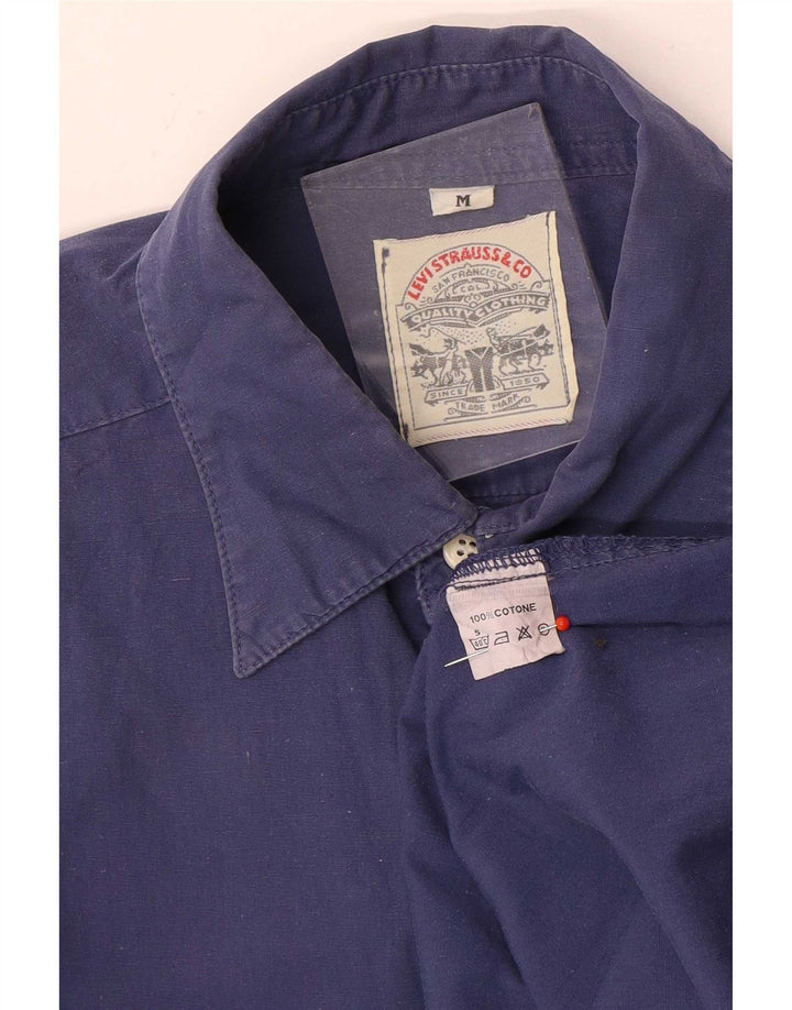 Мужская рубашка Levi's из хлопка среднего синего цвета
