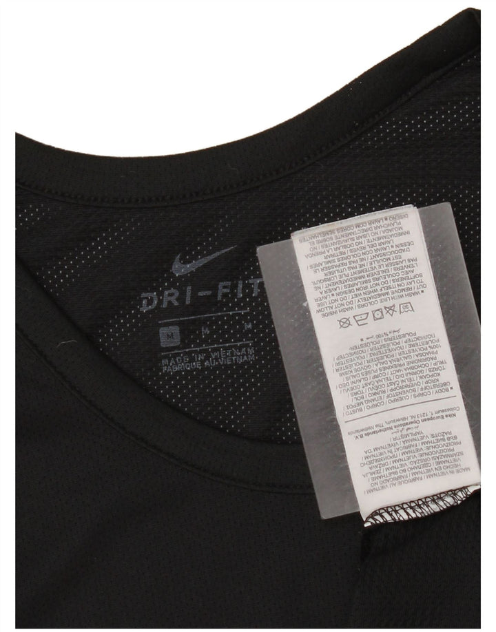 Мужской жилет с графическим рисунком Nike Dri Fit, средний черный полиэстер