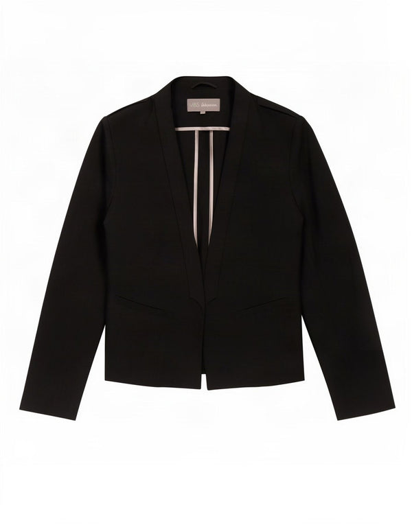 Marks & Spencer Womens Blazer Jacket UK 14 Medium Black Polyester