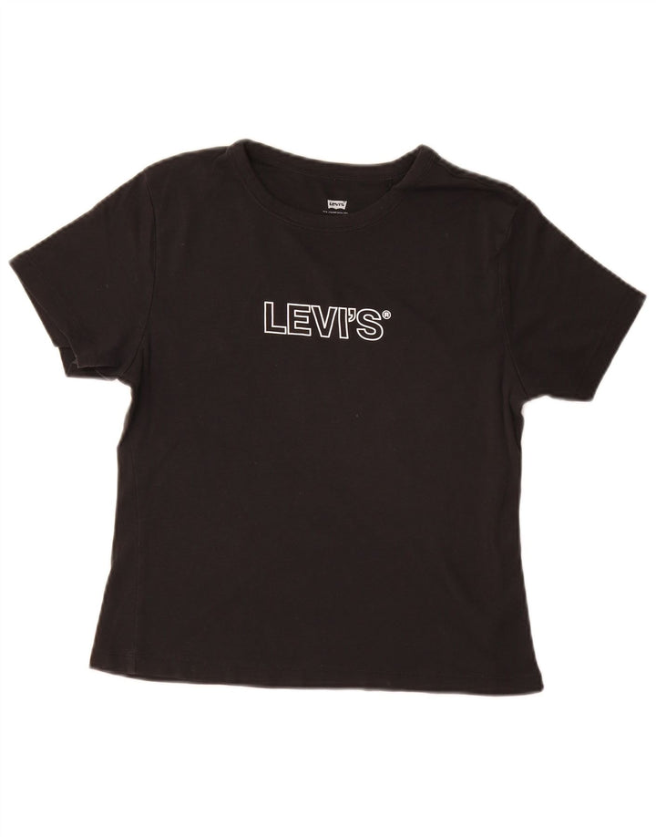 Женская футболка с рисунком Levi's Top UK 12, средний черный