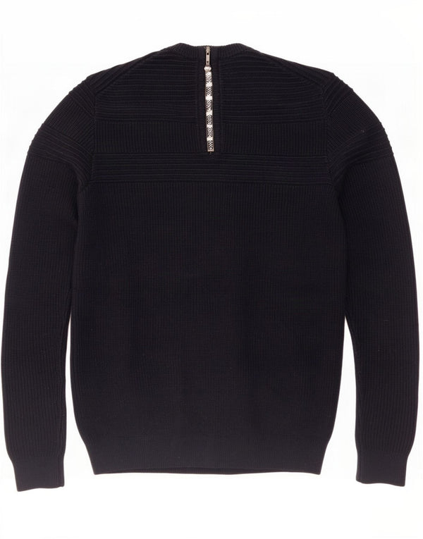 Ted Baker Mens Cardigan Sweater Size 2 Small Navy Blue Flecked Acrylic