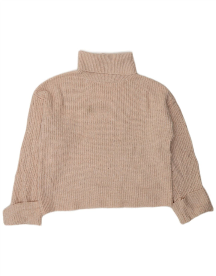 Женский джемпер с высоким воротником MARKS & SPENCER UK 14, средний розовый