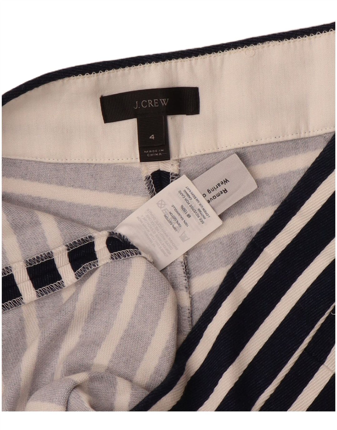 Женские шорты J. Crew, США 4, маленькие, W28, хлопок в черную полоску