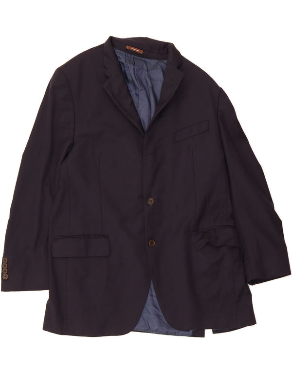 PETER MILLAR Mens 2 Button 3/4 Sleeve Blazer Jacket UK 40 Large Navy Blue