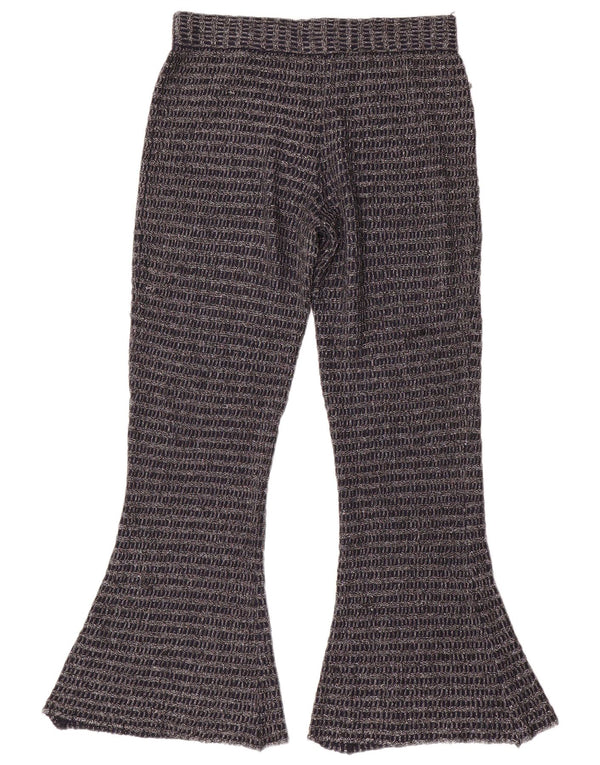 Женские трикотажные брюки-клеш Zara Medium W30 L30, темно-синие полосатые, полиэстер