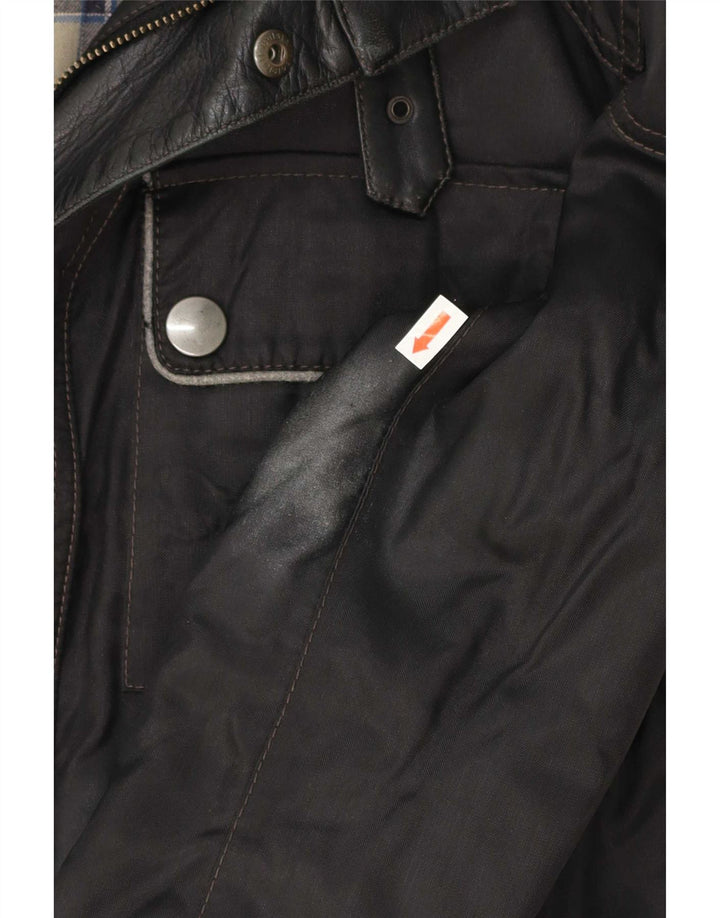 Мужская куртка-гонщик Belstaff UK 38, средний черный нейлон