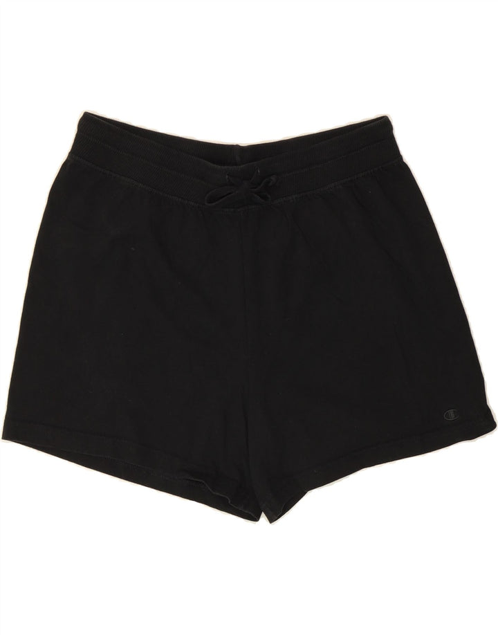CHAMPION Womens Sport Shorts UK 14 Large  Black Vintage Champion and Second-Hand Champion from Messina Hembry 