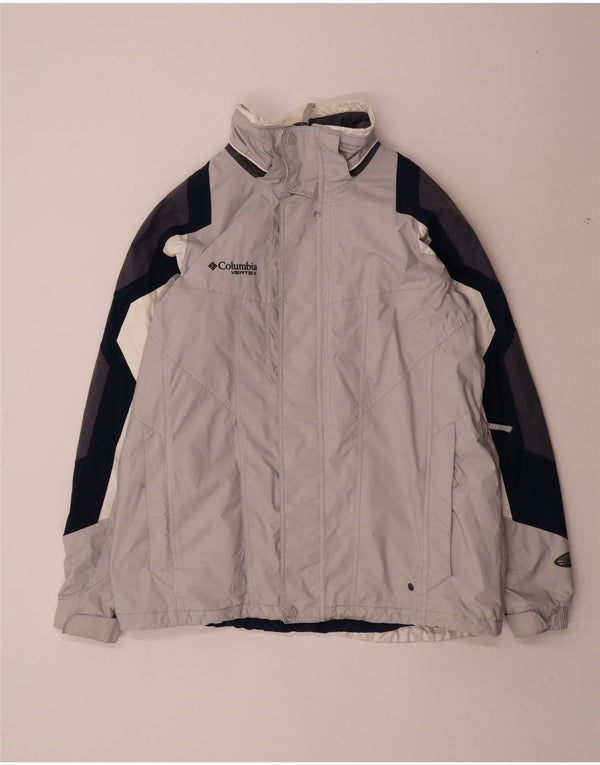 Columbia Mens Windbreaker Jacket UK 40 Large Grey Colourblock Nylon